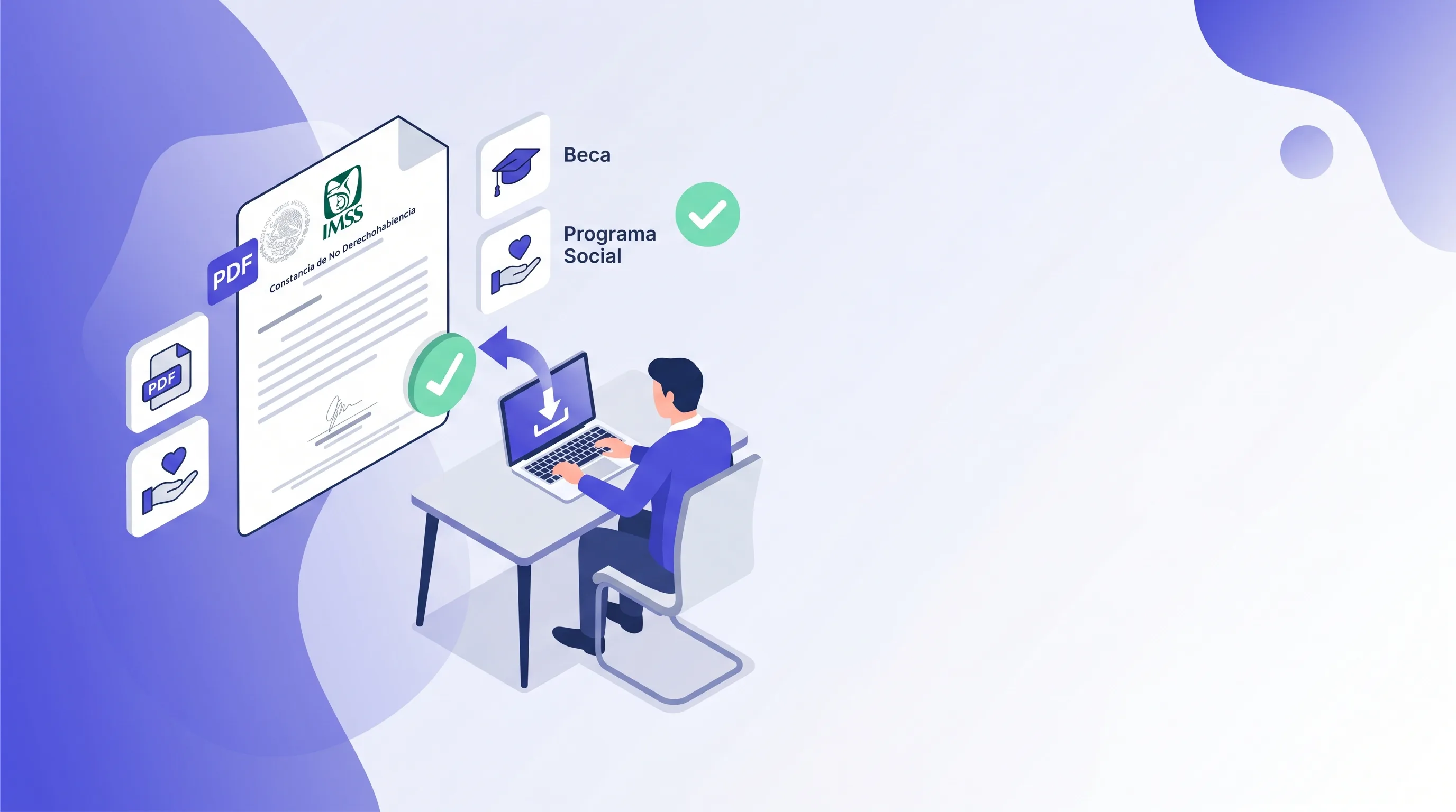 Constancia de no derechohabiencia IMSS — dashboard Consulta Única
